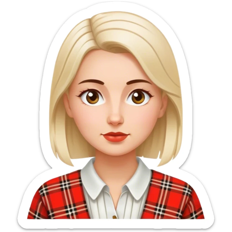 patriot polish european woman simple patriot politician modern poland traditional plaid sticker