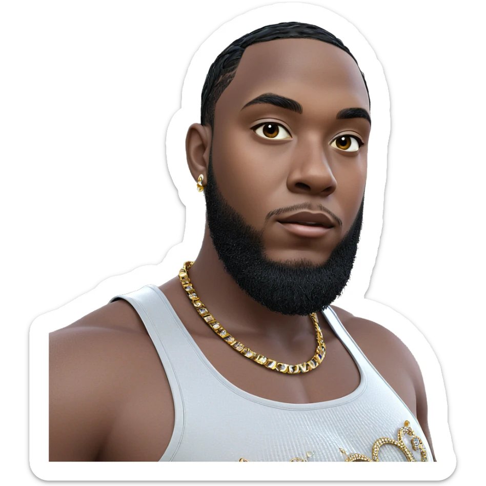 black-haired boy with jewelry sticker