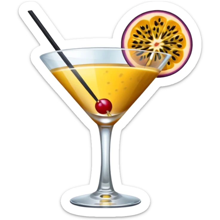 pornstar martini. the passion fruit slice should be on top of the liquid. not on the rim sticker