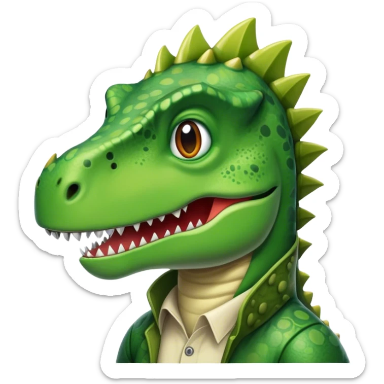Machmir ein verliebten Raben der in einem dino kostüm steckt und rafft sagt sticker