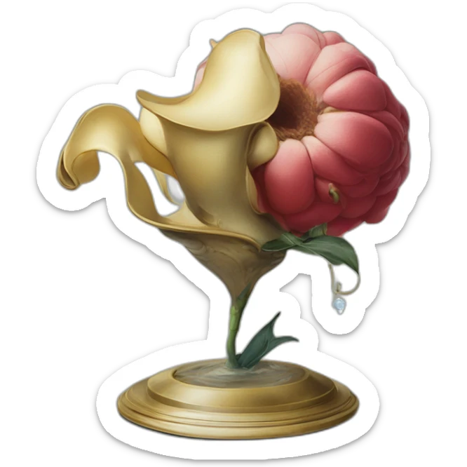 Persistence of Memory by Salvador Dali in the style of Disney’s Beauty and the Beast sticker