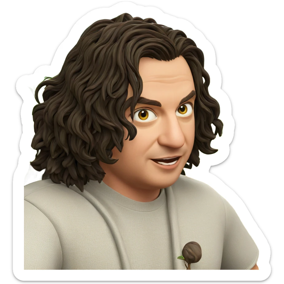 boy in nature with tree sticker