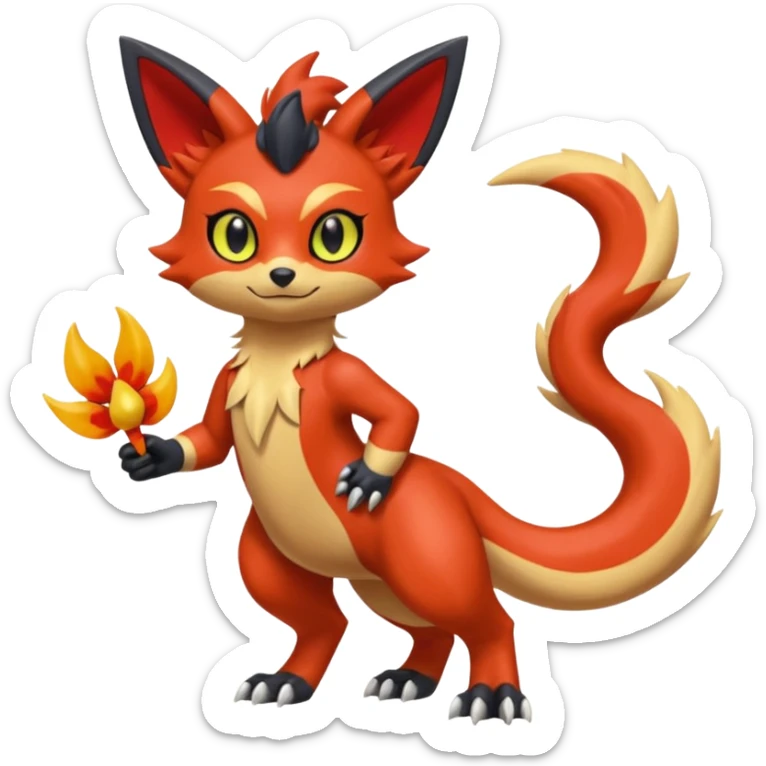 Torracat-Amaura-
Salandit-Fennekin-Fakémon-Digimon-fusion (full body) sticker
