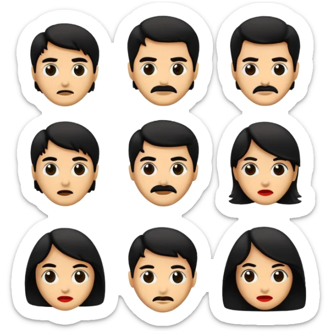 GENERAME   8  ICONOS TIPO EMOJI SILUETEADOS SIN FONDO   ESTILO RETRO OCHENTERO CON LA TEMATICA DE LA PELICULA An American The Evil Dead (Posesión infernal) sticker