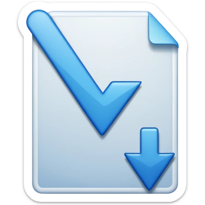 document emoji with a picture in the center and an upward arrow at the bottom right corner sticker