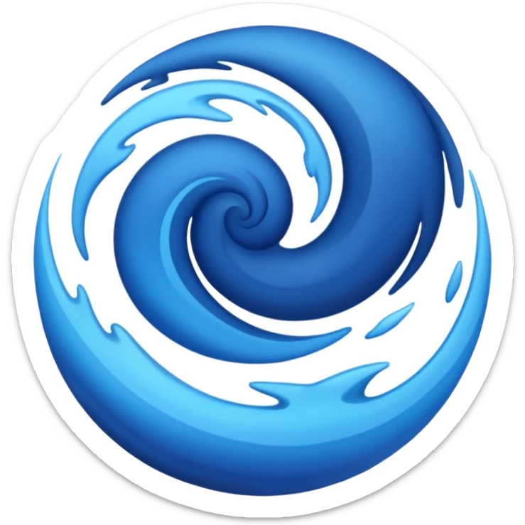 Can you make me an emoji of a blue planet? Without a face, an actual planet. I like swirls of different shades of blue but no clouds  sticker