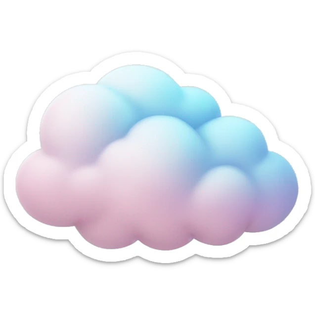 Pastel cloud sticker