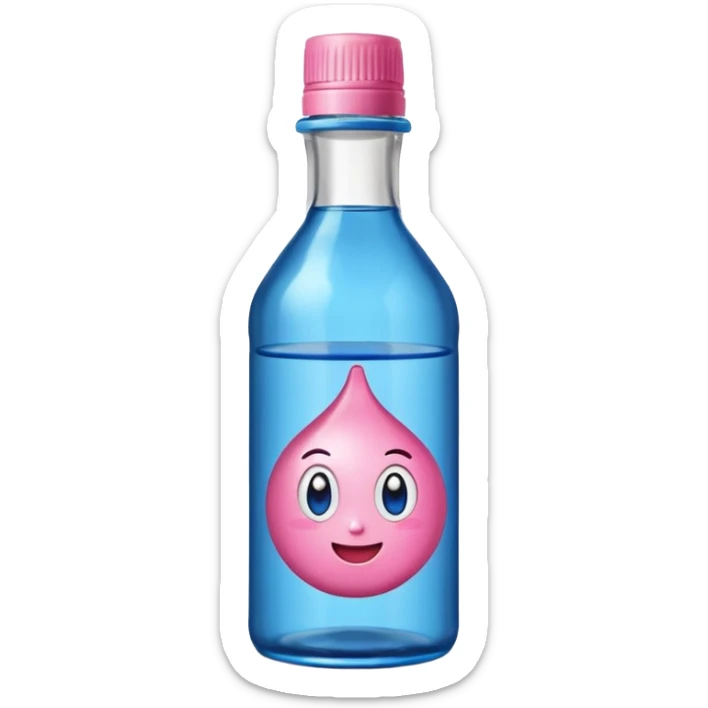 bottle of oil blue top pink outside with logo that says Diddys Oil sticker