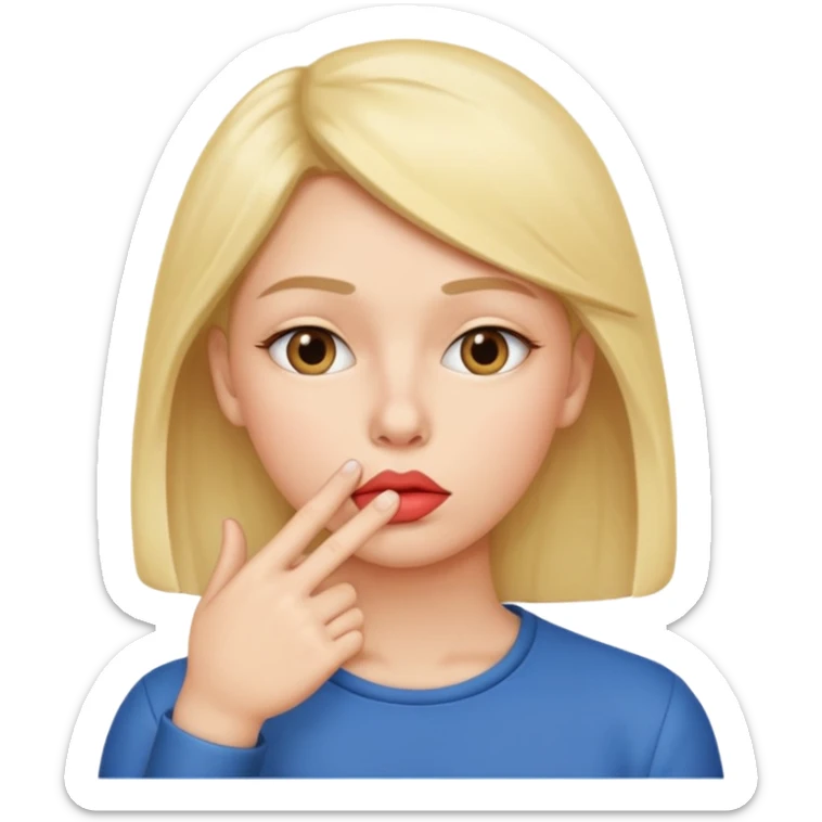 add-a-finger-in-front-of-the-pursed-lips-to-clearly-show-the-shushing-gesture sticker