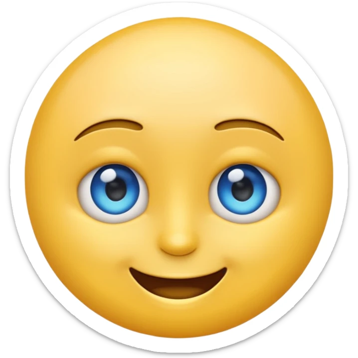 this emoji with blue eyes sticker