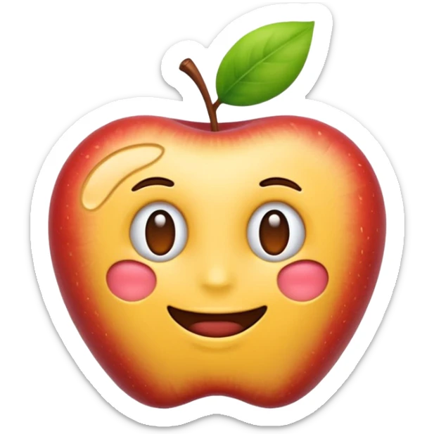freundliches Kohlenhydrat-Emoji, passend zu Biomolekülen, Apple-Emoji-Stil sticker