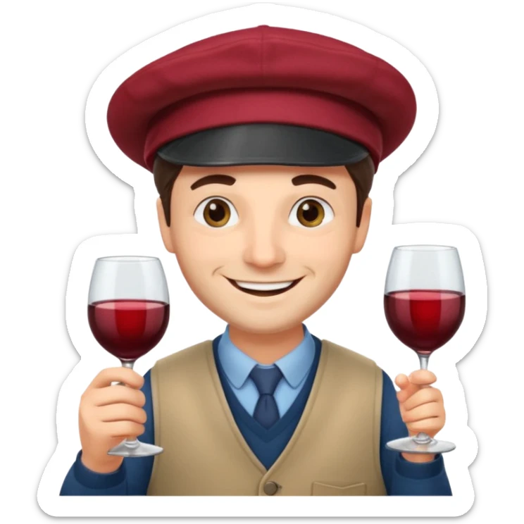 A male Italian accountant who loves red wine fishing movies sticker