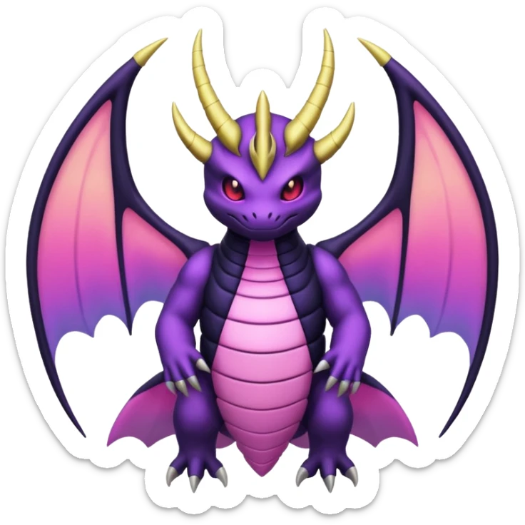 Pokemon legendary purple and pink Giratina sticker