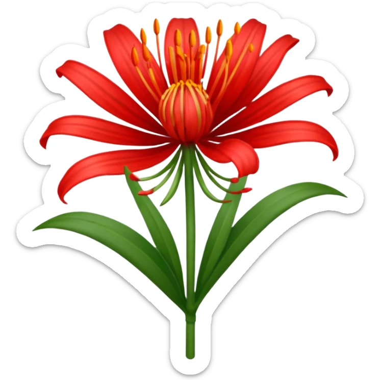 Quiero un emoji lindo para mí novia de la flor lycoris radiata sticker