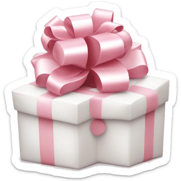 Light pink Christmas gifts under a white Christmas tree  sticker