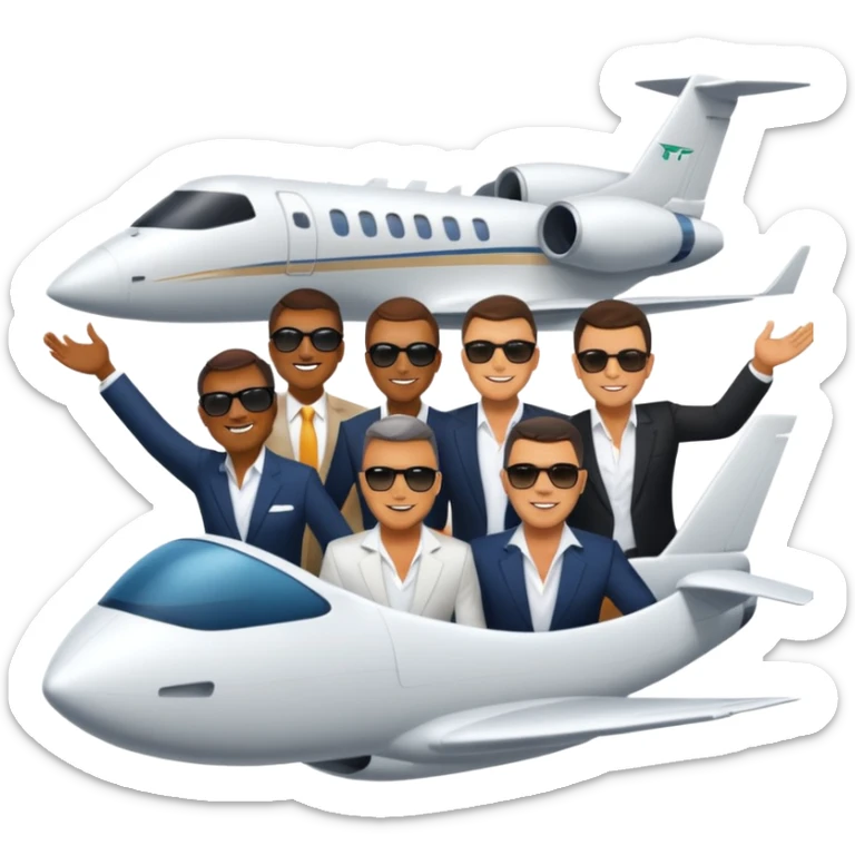 Branden Condy entrepreneur internet celebrity iman gadzhi alex hormozi Patrick bet david garyvee grant cardone on a jet celebrating WHOP ownership  sticker