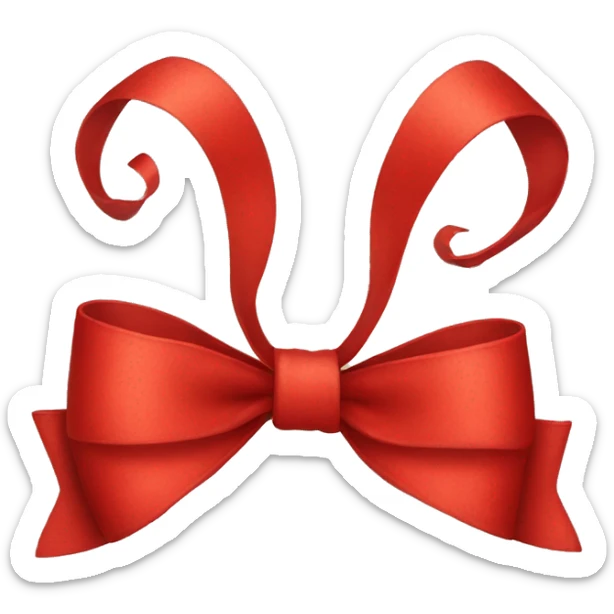 Red bow sticker