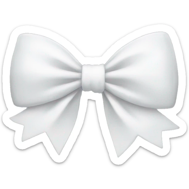 White bow  sticker