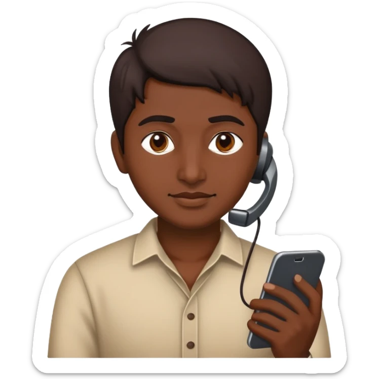Indian on phone sticker