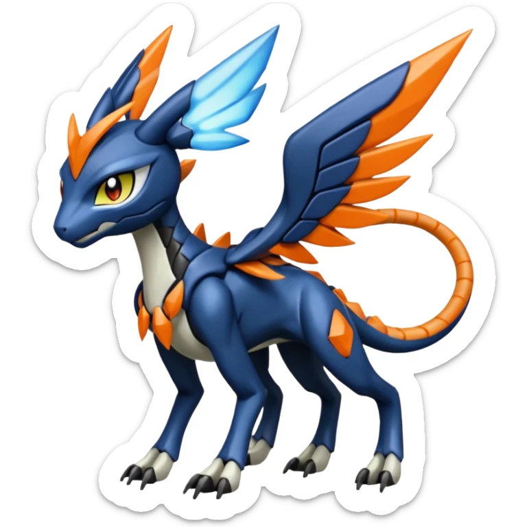 Meloetta-Wargreymon-Kyurem-Trico-Pokémon-Digimon-Fakémon-fusion-hybrid-creature sticker