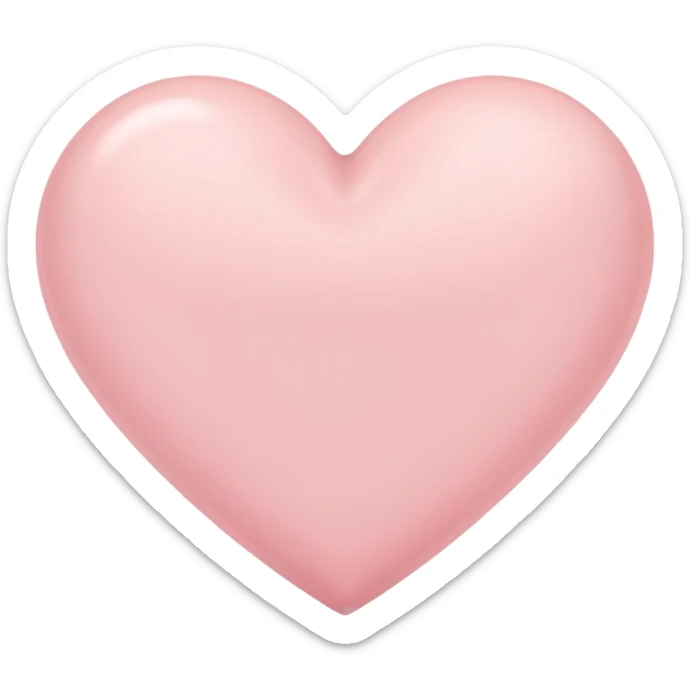 pale pink heart sticker
