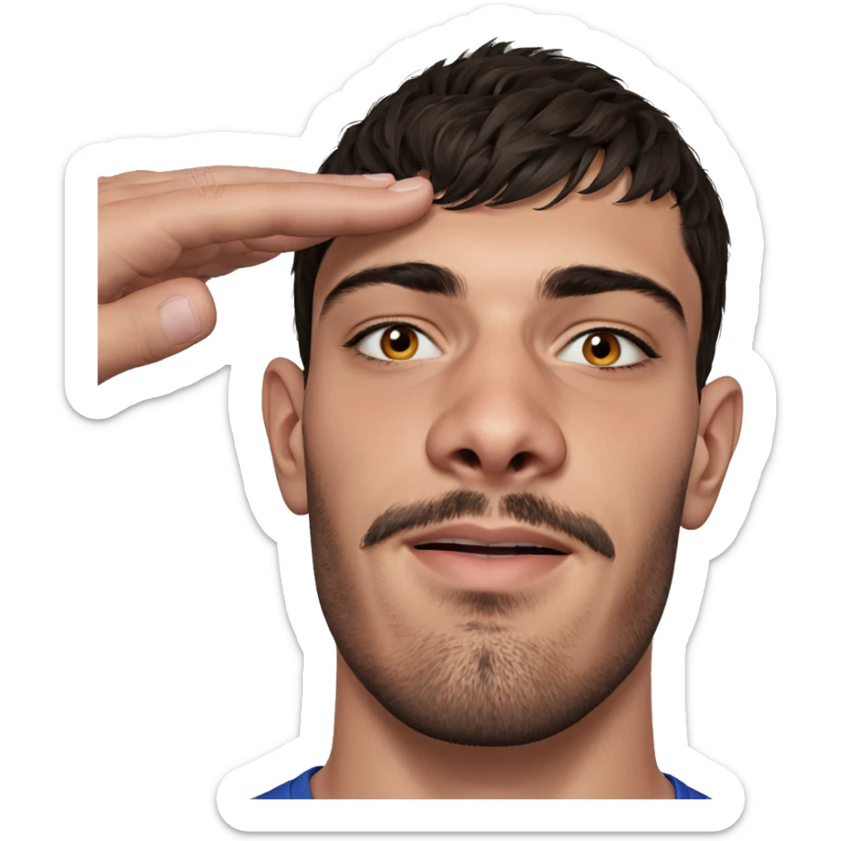 realistic portrait of a guy sticker