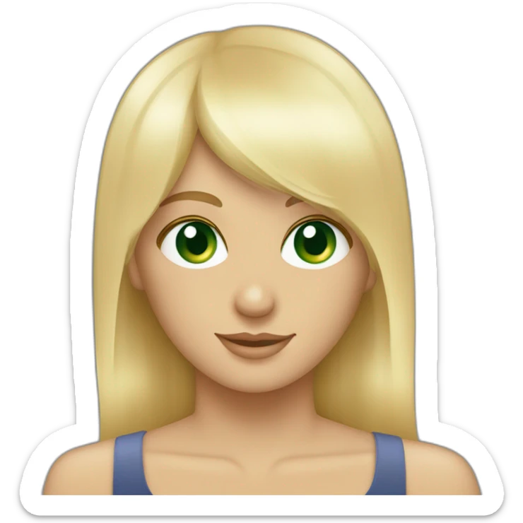 Mel Gibson hugging a woman blond square staright haire with fringe and green eyes sticker