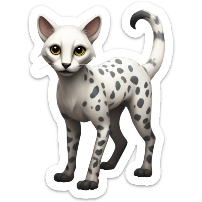 Modern Feral Rare Fantasy Vernid-Trico-species by LiLaiRa, random markings, full body sticker
