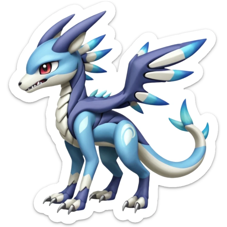 Meloetta-Sergal-Stitch-Palkia-Dialga-hybrid-fusion-Fakémon-creature, full body sticker