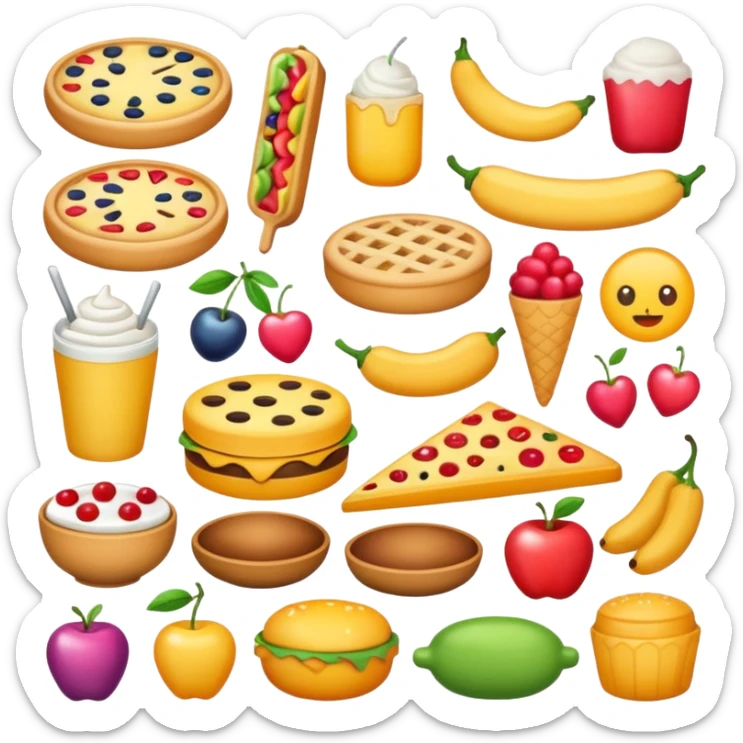 Aesthetic food emoji sticker