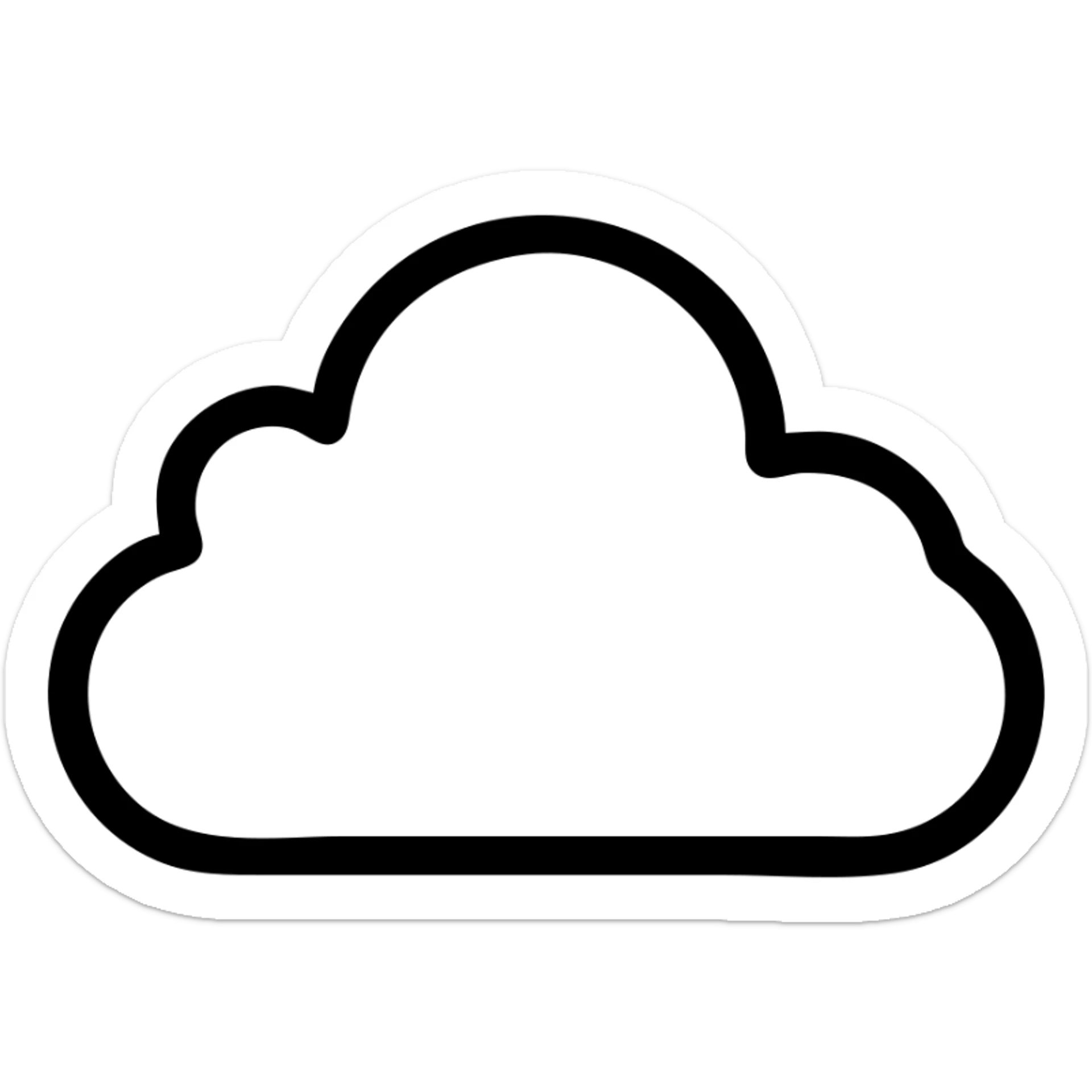 облако 4 выступами sticker