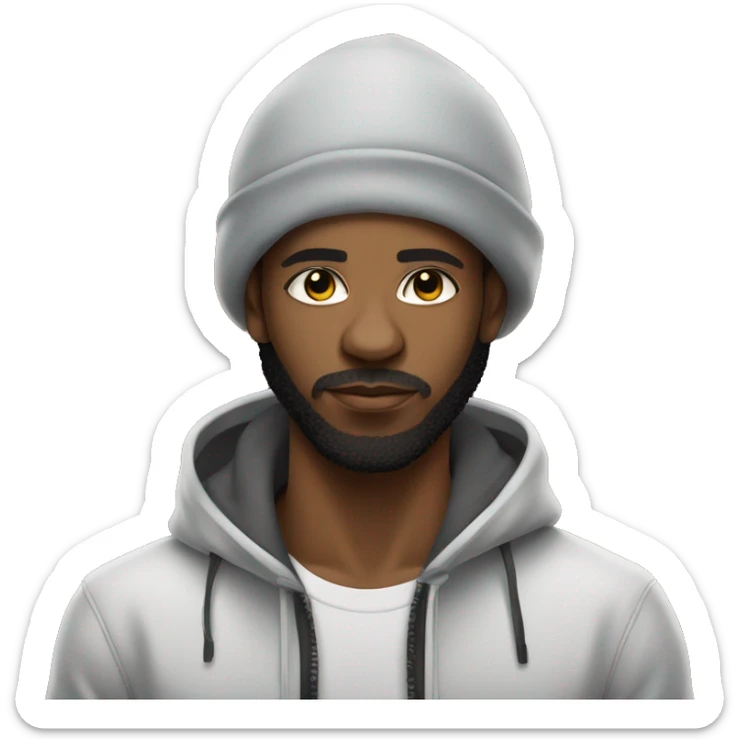 black african egyptian man with afro and beard in streetwear style outfit sticker