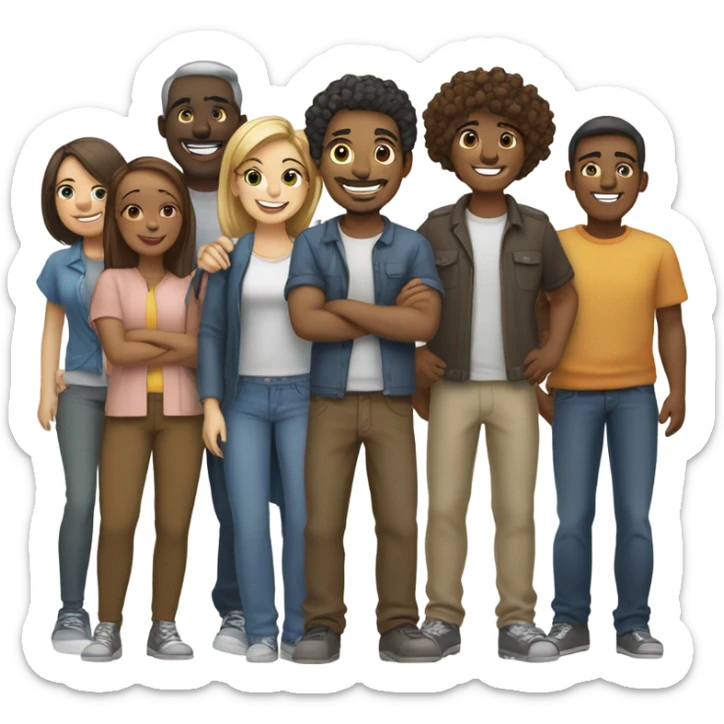 friendly team sticker