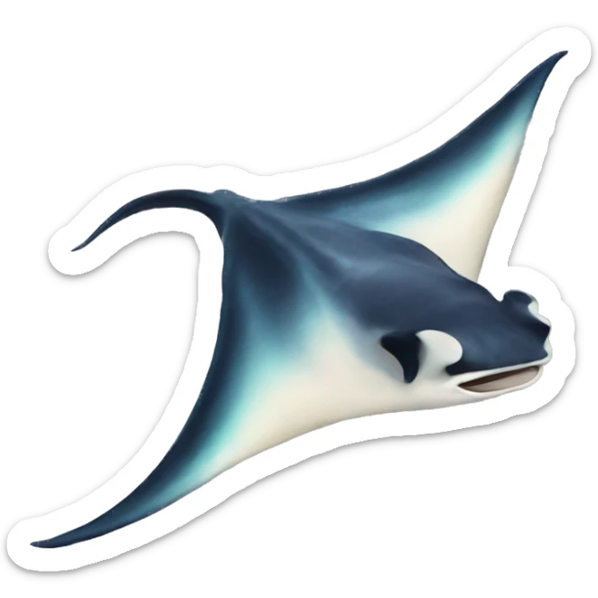 Manta ray sticker