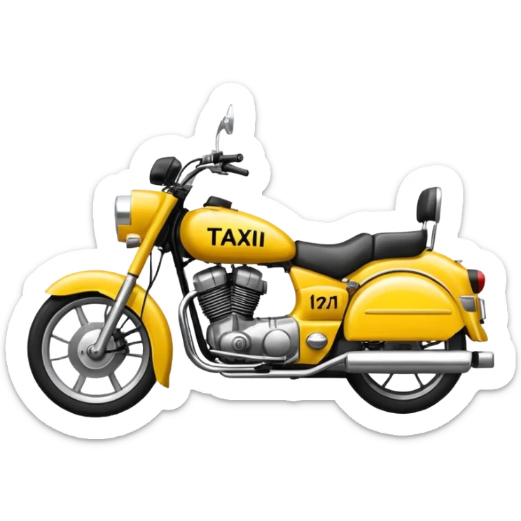 Un taxi que sea una moto y que ponga taxi y que sea una moto sticker