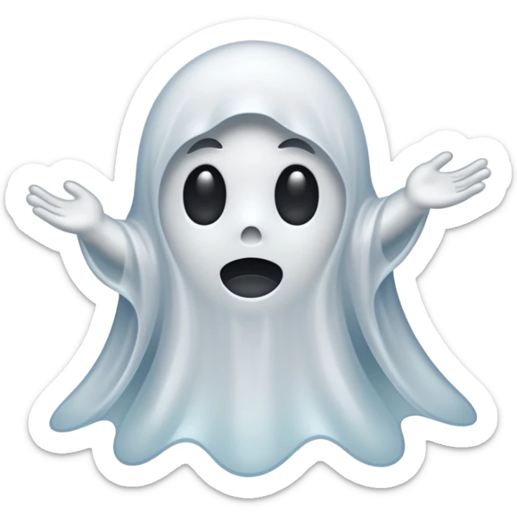 I need a spirit emoji like a ghost but very whispy and airy looking, not so emoji or fake looking make it more realistic  sticker