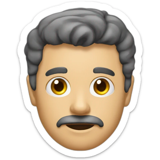 Hombre-enfadado-mediana-edad-vagabundo-calvo-cicatriz-en-cabeza sticker