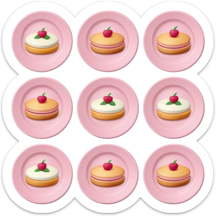 Make some plates of food, light pink tones, but you can use other colors sticker