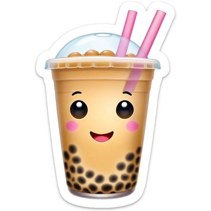 Bubble tea sticker