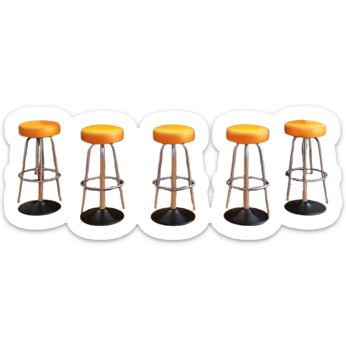 A 3D cartoon bar interior with a counter, glowing shelves of colorful bottles, tall stools, and hanging lights, warm ambient lighting, realistic reflections, Memoji-style. Photo Frame. sticker