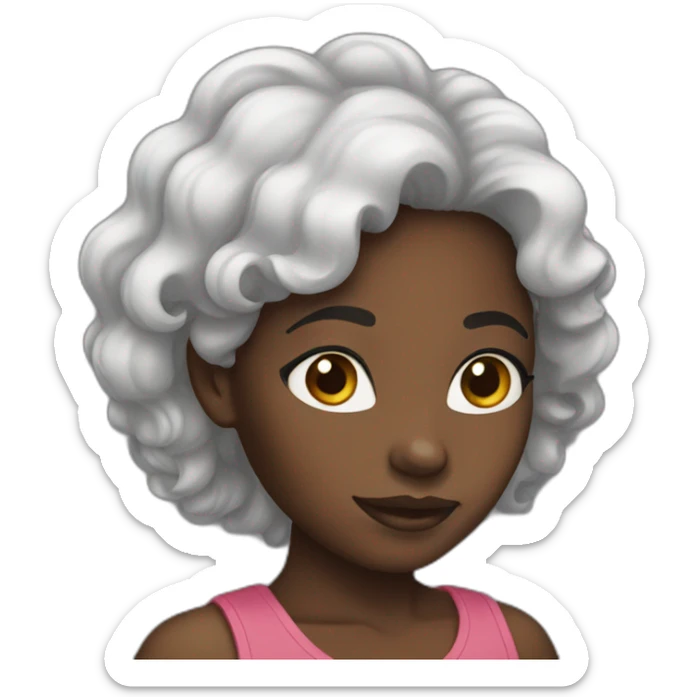 Black Black girl sticker