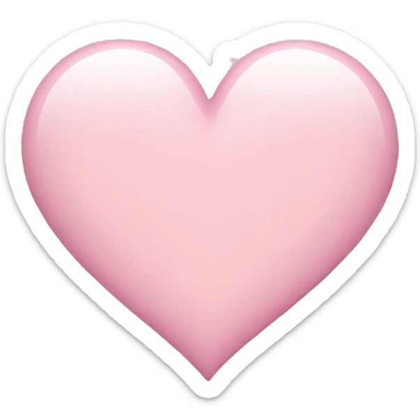 light pink heart sticker