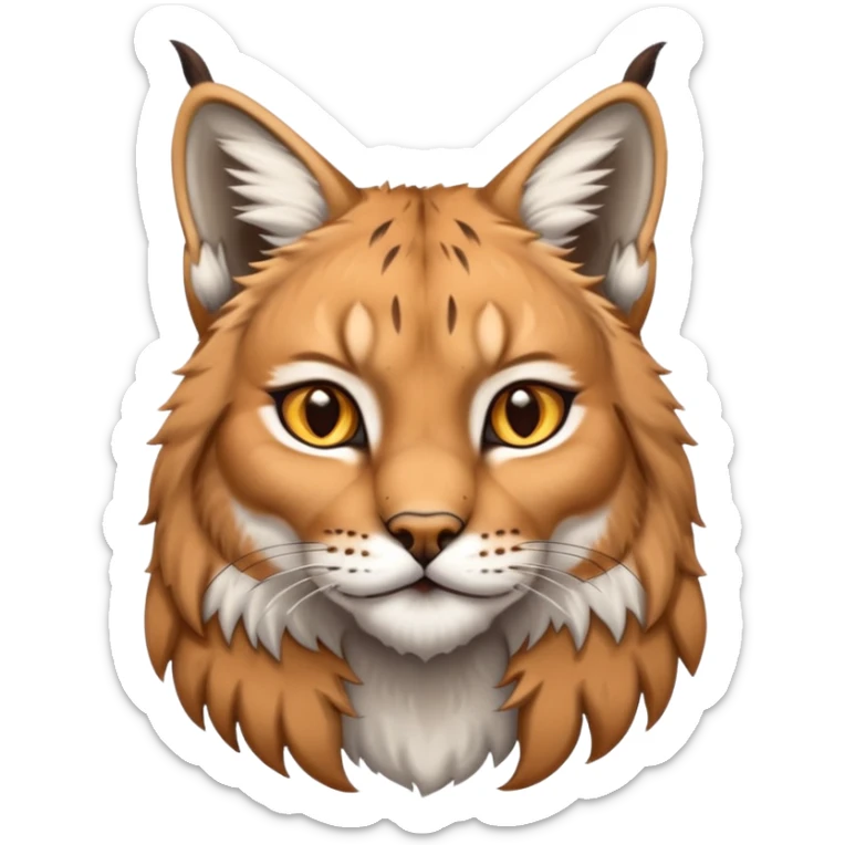 Eurasian Lynx in the snow beautiful aesthetic scenery (full body) sticker