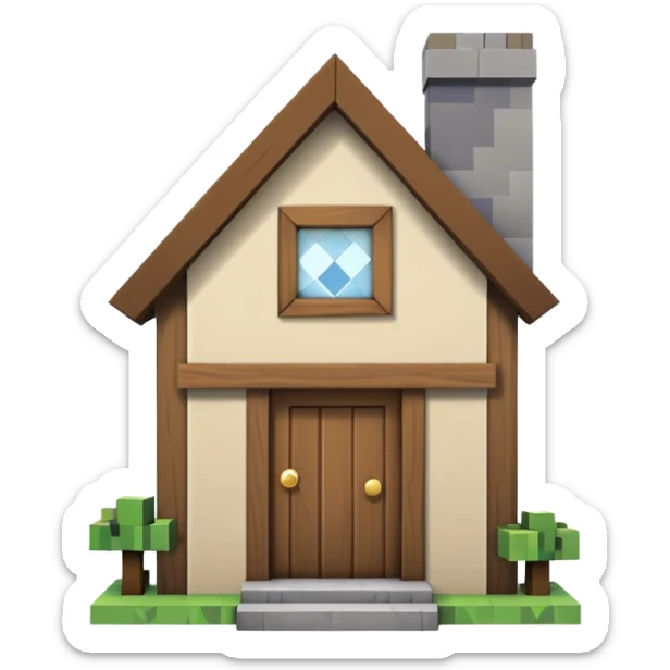 Minecraft house sticker
