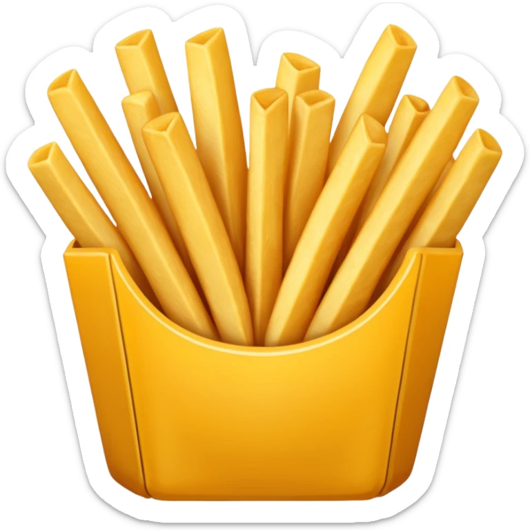 Porzione di patatine media (senza faccina) in giallo sticker