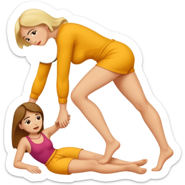 Une femme qui mange les pieds d’un homme sticker