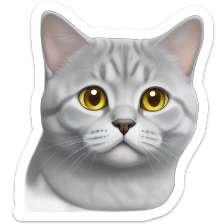 green eyes, golden british shorthair, silver golden british shorthair sticker