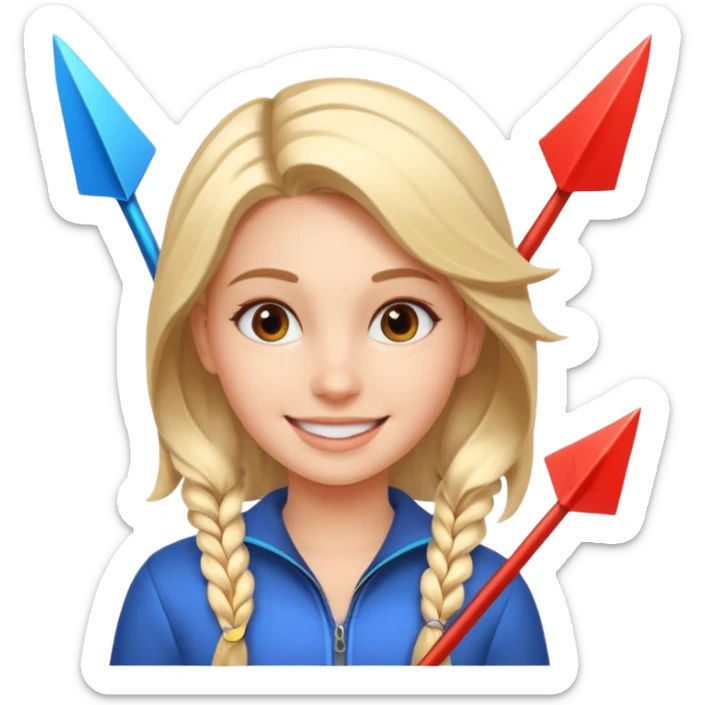 un emoji de una chica en una reunión con unas flechas que indiquen duplicar la velocidad sticker