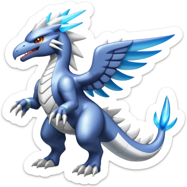Shiny Glossy Alloy Shimmering Reshiram-Zekrom-Latios-Kyurem-Latios-hybrid-fusion, full body sticker