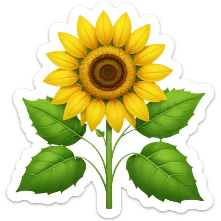 I give the picture name sunflower.   i want guess the two emoji  sunflower  sticker